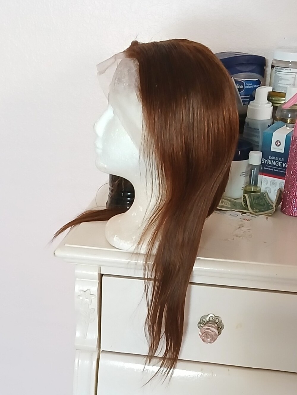 Chocolate Brown Human Hair Blend Lacefront (Free Gift) - Picture 3 of 8